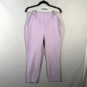 J&L Atelier Dress Pants Womens Small Purple Flat Front Skinny Leg Business